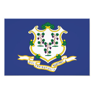 Connecticut Staatsflagge Fotodruck