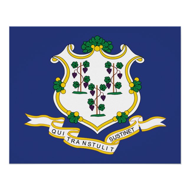 Connecticut Staatsflagge Poster (Vorderseite)