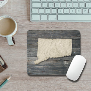Connecticut Staatsumriss-Mauspad Büroschmuck Mousepad