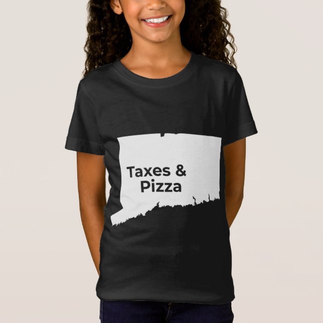 Connecticut Steuern & Pizza T-Shirt (Vorderseite)
