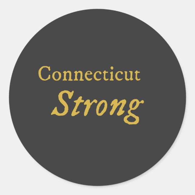 Connecticut Strong-T - Shirt Runder Aufkleber (Vorderseite)