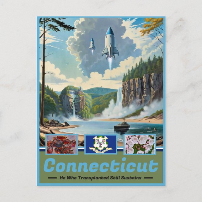 Connecticut Surreal Splendor Postkarte (Vorderseite)