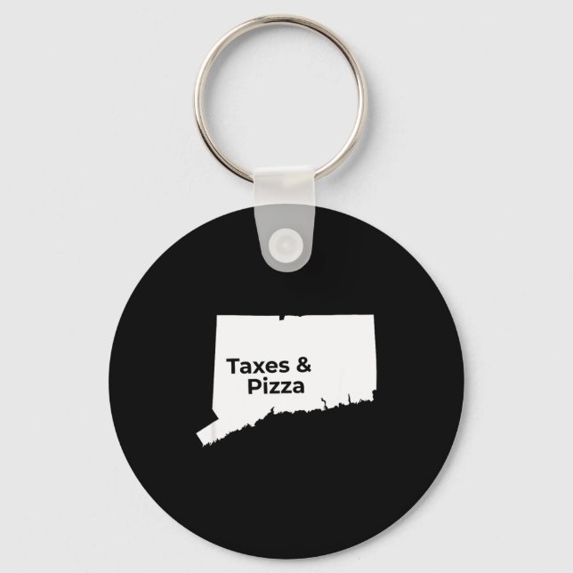 Connecticut Taxes &amp; Connecticut Zza  Schlüsselanhänger (Vorderseite)