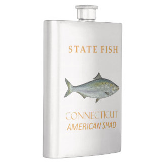 Connecticut Territory Fische den Amerikanischen Ma Flachmann