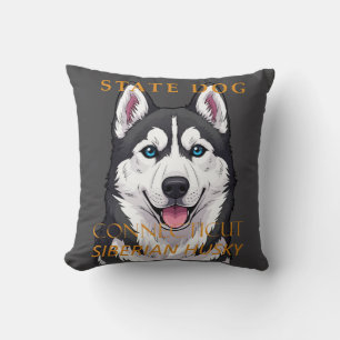 Connecticut Territory Hund Sibirischer Husky Kissen