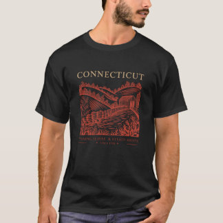 Connecticut Turning Leaves Steady Roots T-Shirt
