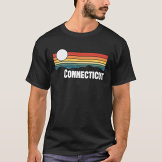 Connecticut Vintag Sunset 80er Retro Summer Staat T-Shirt