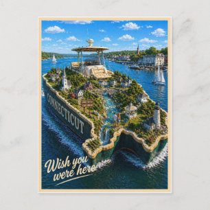 Connecticut Wish You Were Here State-Serie Postkarte