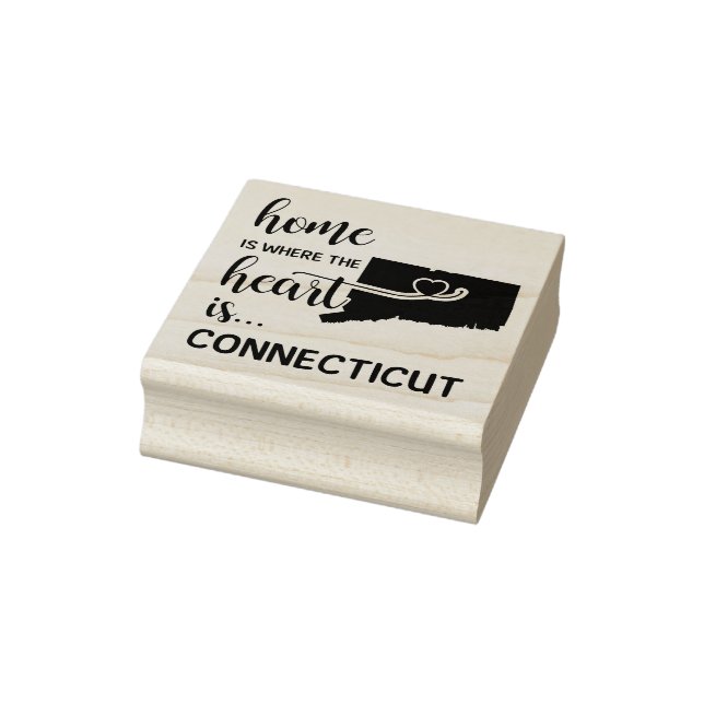 Connecticut Zuhause ist das Herz Gummistempel (Stempel)