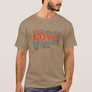 Connecticut Zuhause Liebe Wurzeln Karte Oversized T-Shirt