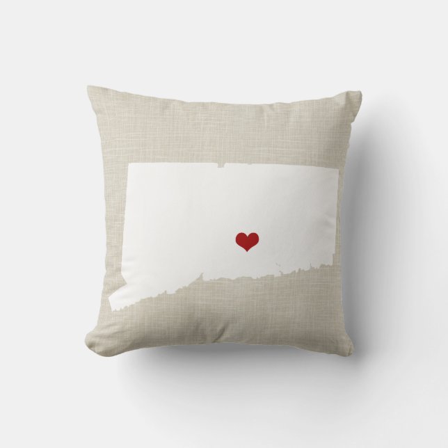 Connecticut-Zuhause-Staats-neues Zuhause-Kissen Kissen (Vorderseite)