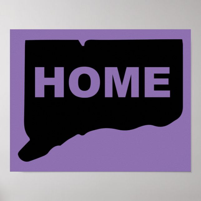 Connecticut Zuhause weg vom Plakatzeichen Poster (Vorne)