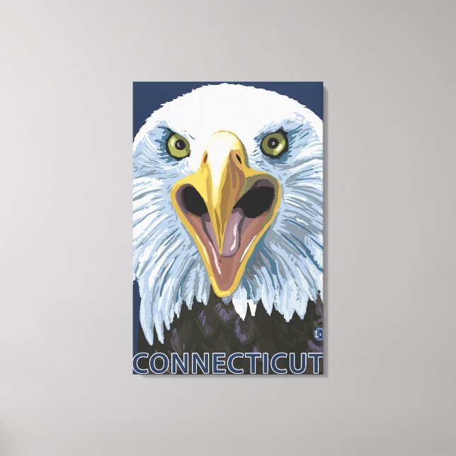 ConnecticutEagle Up Nah Leinwanddruck (Vorderseite)