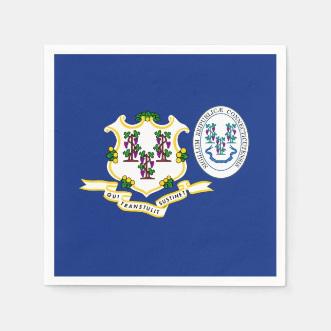 Connecticuter Flag & Seal, Connecticut Serviette (Vorderseite)