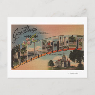 ConnecticutGroße BuchstabenszenenConnecticut Postkarte
