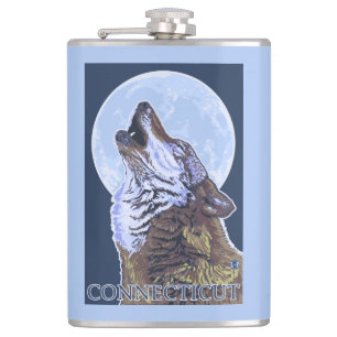 ConnecticutHowling Wolf Flachmann