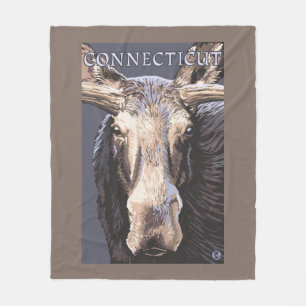 ConnecticutMoose herauf nahes Fleecedecke
