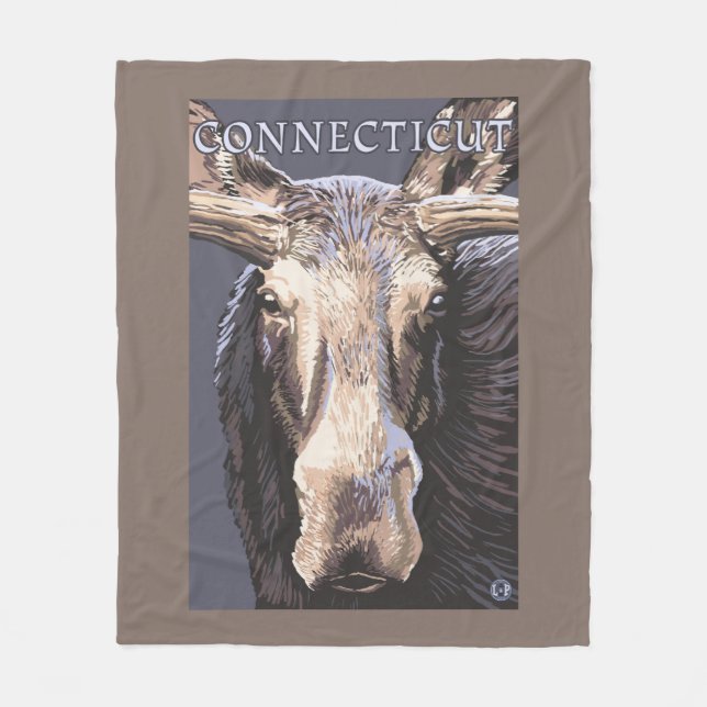 ConnecticutMoose herauf nahes Fleecedecke (Vorderseite)