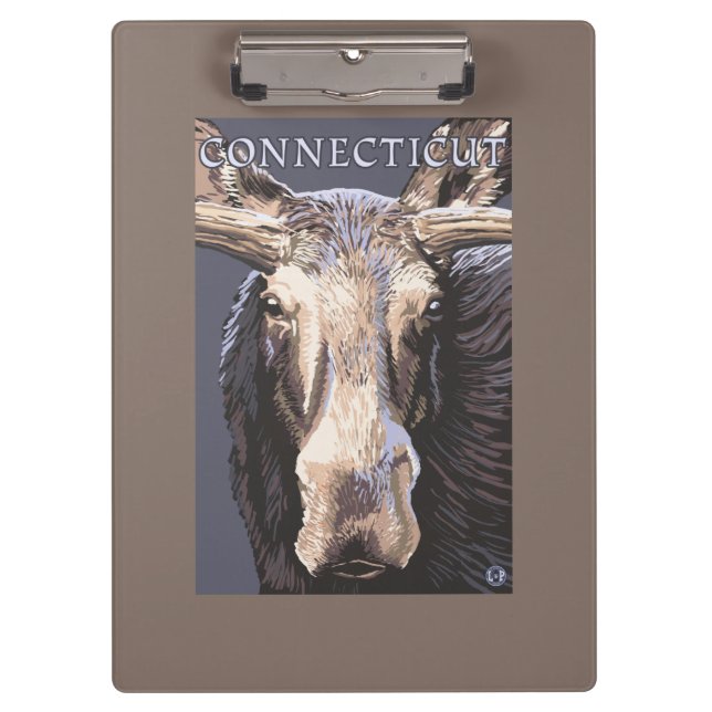 ConnecticutMoose herauf nahes Klemmbrett (Vorderseite)