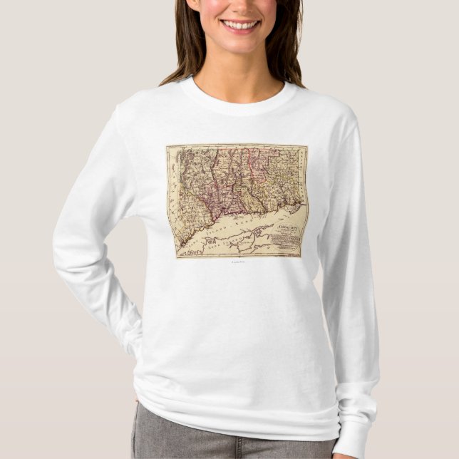 ConnecticutPanoramic MapConnecticut T-Shirt (Vorderseite)