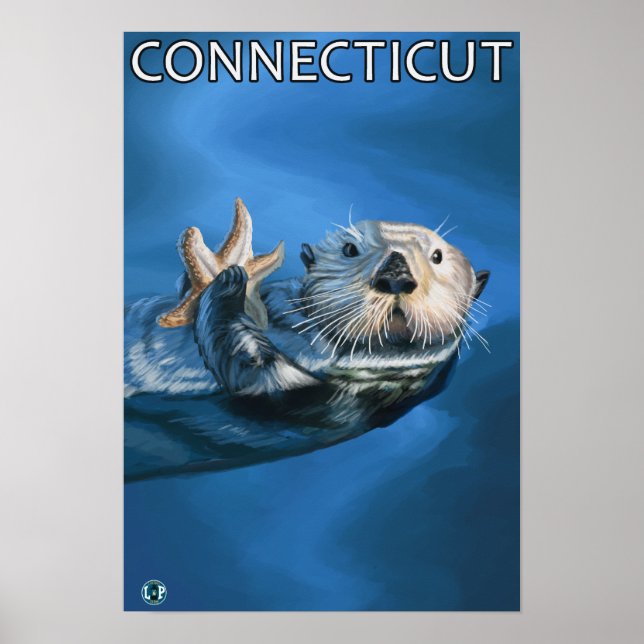 ConnecticutSea Otter Scene Poster (Vorne)
