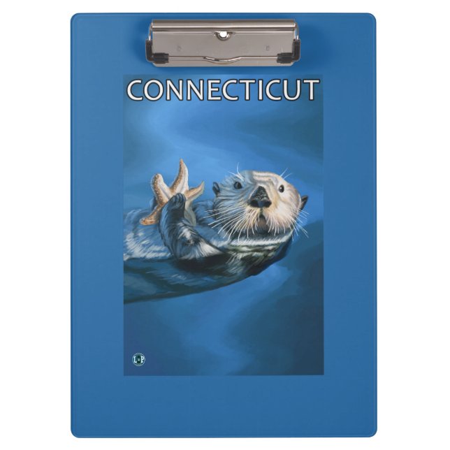 ConnecticutSea Otter-Szene Klemmbrett (Vorderseite)