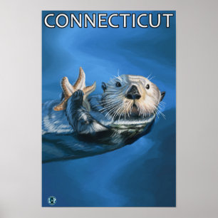 ConnecticutSea Otter-Szene Poster
