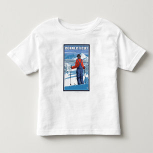 ConnecticutSkier bewundern Ansicht Kleinkind T-shirt