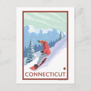 ConnecticutSnowboarder-Szene Postkarte