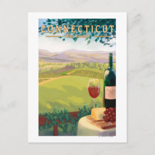 ConnecticutWeinlandschaft Postkarte