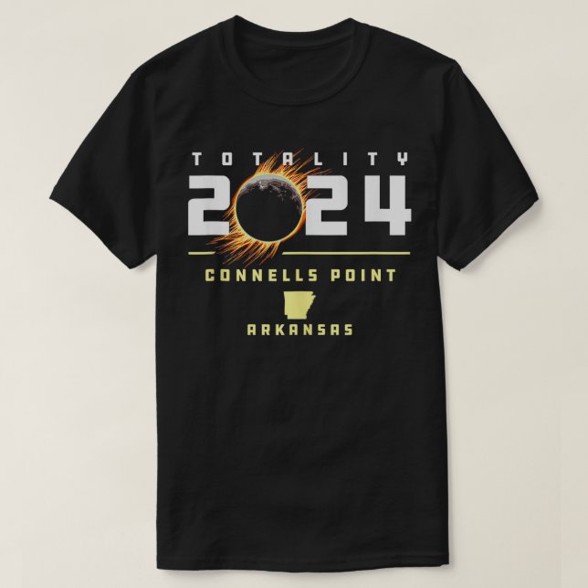Connells Point Arkansas 2024 Total Solar Eclipse T T-Shirt (Design vorne)