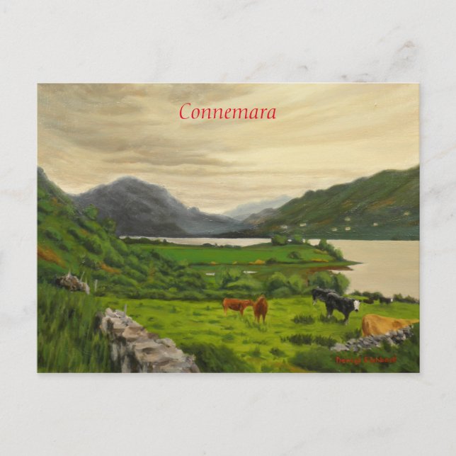 Connemara Irland Landschaftlicher Rinderzuchtbetri Postkarte (Vorderseite)