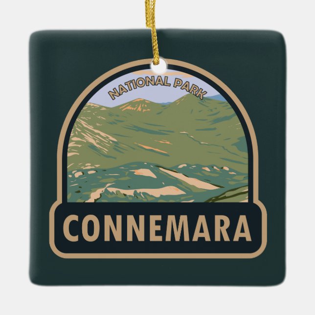 Connemara National Park Ireland Twelve Bens Travel Keramikornament (Vorderseite)