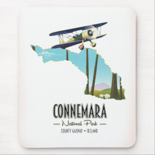 Connemara Nationalpark County Galway Irland Karte Mousepad
