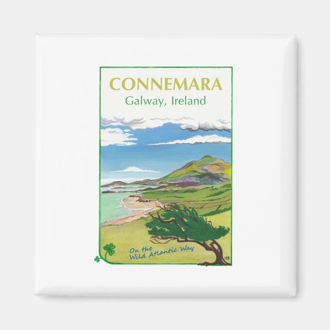 Connemara Travel Poster Design Magnet (Vorne)