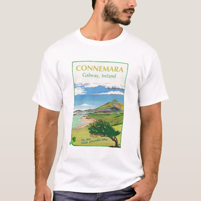 Connemara Travel Poster T shirt Design (Vorderseite)