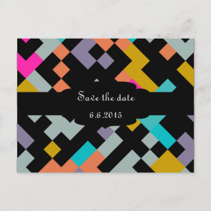 Connnected formt abstrakten Entwurf Ankündigungspostkarte