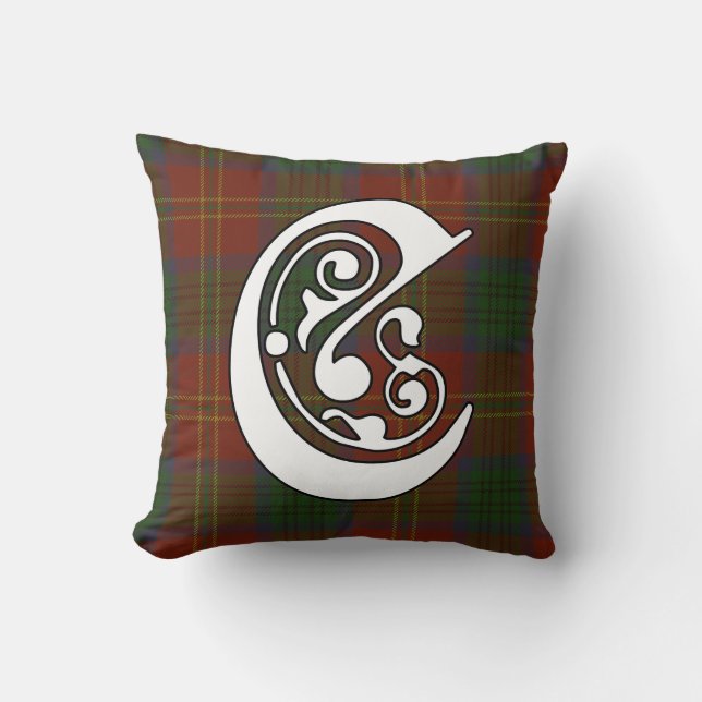Connolly Clan Tartan Monogram Kissen (Vorderseite)