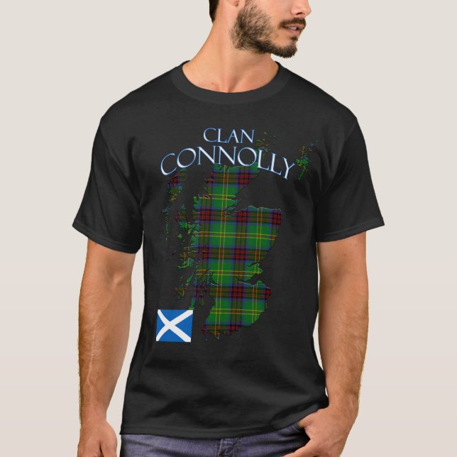 Connolly Scottish Clan Tartan Scotland T-Shirt (Vorderseite)