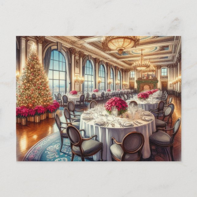 Connor Hotel Christmas Dining Joplin MO Postkarte (Vorderseite)