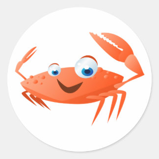 Connor The Crab Runder Aufkleber
