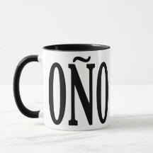 Coño Porcelain Tasse - 11oz Black Rim Just Mangu I