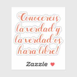 Conocereis la verdad y la verdad os hara libre aufkleber