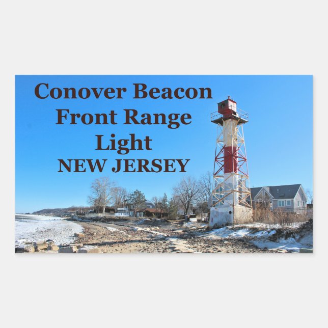 Conover Beacon Front Range Light, NJ Sticker (Vorderseite)