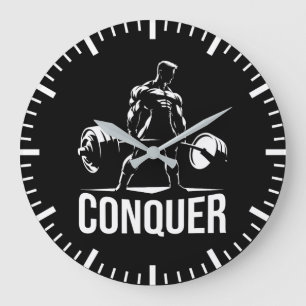 CONQUE - Motivierend Gym, Workout Fitness Anime Große Wanduhr