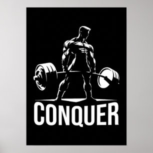 CONQUE - Motivierend Gym, Workout Fitness Anime Poster