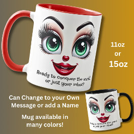 Conquer World  Add Name Message Fabulous Eyes Face Tasse
