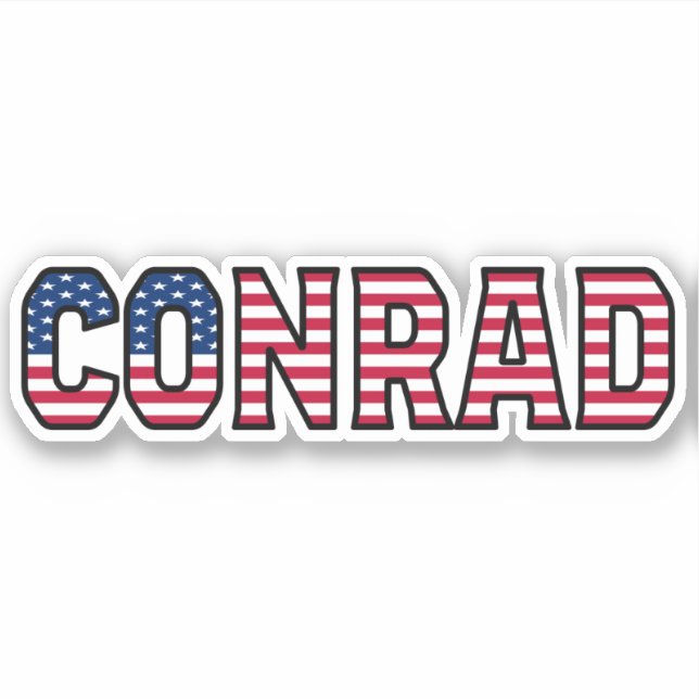 Conrad Name Vorname USA Sticker Stickerset (Vorderseite)