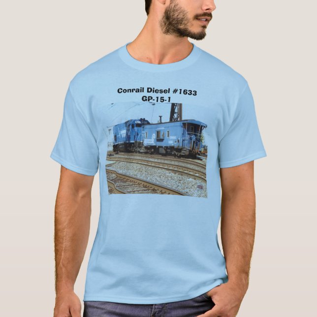 Conrail Diesel #1633 GP-15-1 und Kaboose         T-Shirt (Vorderseite)