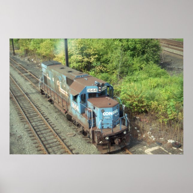 Conrail Diesel # 1644 , gebaut von EMD im Jahr 197 Poster (Vorne)